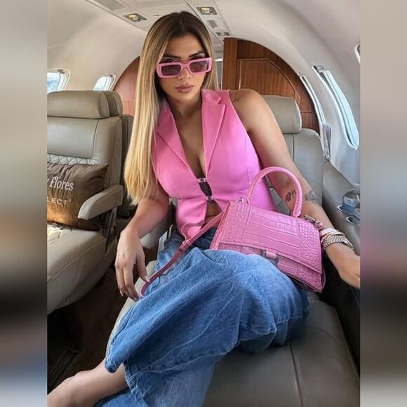 Zara NWTβTAILOREDβVESTβTOPβpink - Picture 1 of 11